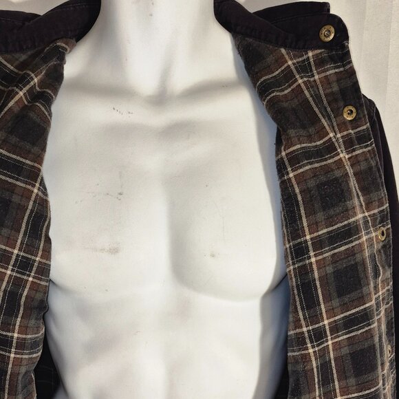 BASIC EDITIONS denim jacket, black, 100% Cotton, metal buttons, lined. size MED. - Picture 14 of 16